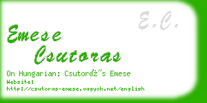 emese csutoras business card